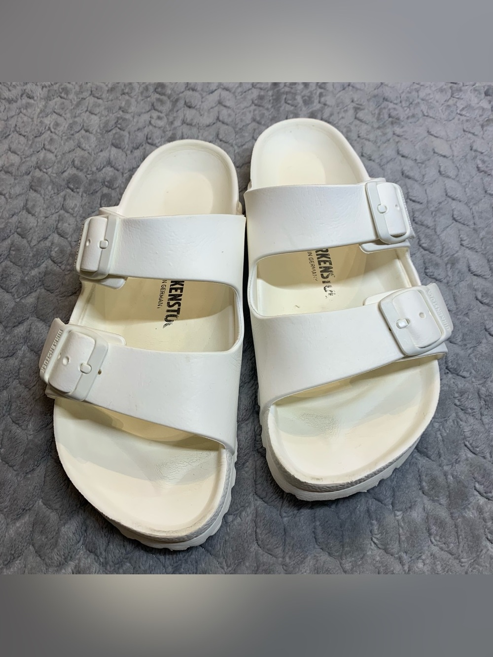 Birkenstock Kids White Two-Strap EVA Sandals